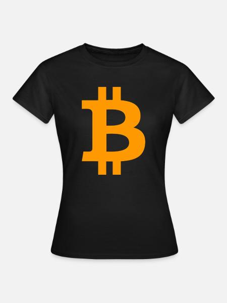 Bitcoin BTC symbol Logo - Frauen T-Shirt - Schwarz