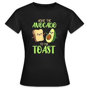 Avocado Trend 2021 - Youre the Avocado to my Toast - T-shirt Femme - noir - Devant - AI Model Female 172 dark (172cm)