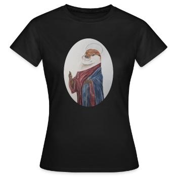 Otter Jesus - Frauen T-Shirt - Schwarz - Vorne - AI Model Female 172 dark (172cm)