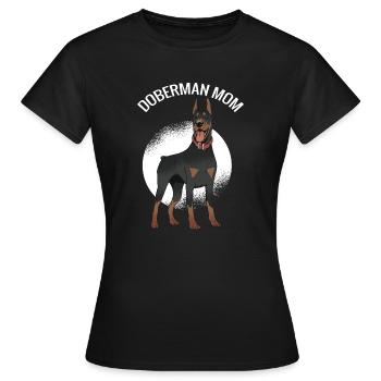Doberman Maman Chien Chien Chien Propriétaire Chien Ami - T-shirt Femme - noir - Devant - AI Model Female 172 dark (172cm)