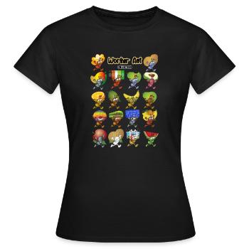 Sammlung von Arbeiterameisen - Frauen T-Shirt - Schwarz - Vorne - AI Model Female 172 dark (172cm)