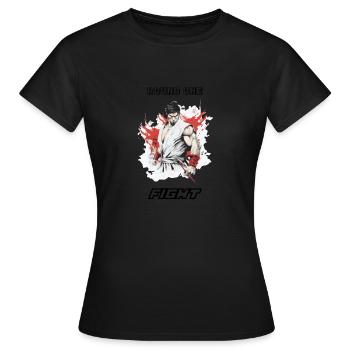 Le combattant - T-shirt Femme - noir - Devant - AI Model Female 172 dark (172cm)