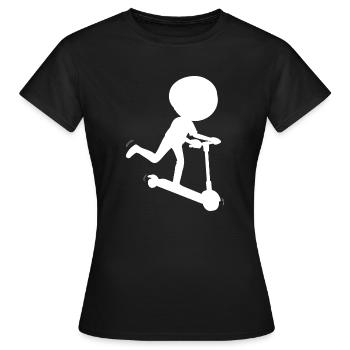 E-Scooter Roller Scooter - T-shirt Femme - noir - Devant - AI Model Female 172 dark (172cm)