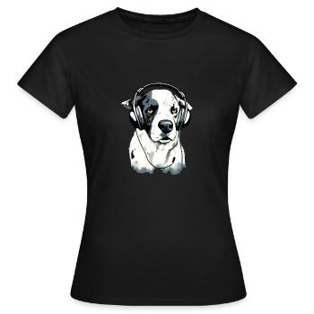 Rexo le chien audiophile - T-shirt Femme - noir - Devant - AI Model Female 172 dark (172cm)
