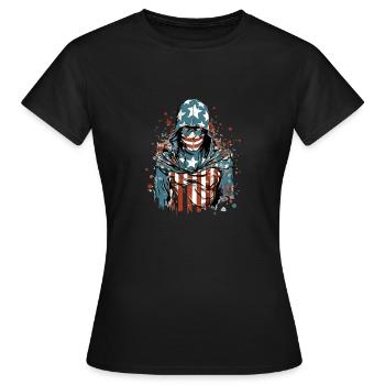 Anonyme Américain - T-shirt Femme - noir - Devant - AI Model Female 172 dark (172cm)