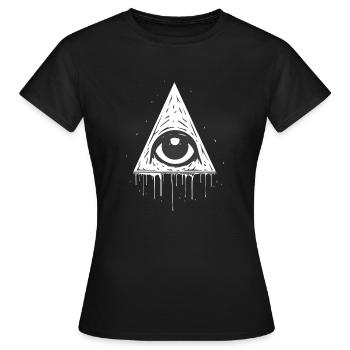 Dreieck der Traurigkeit (NO1) - Zwei Farben - Frauen T-Shirt - Schwarz - Vorne - AI Model Female 172 dark (172cm)