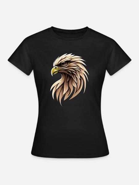 Adler Vogel Greifvogel Raubvogel - Frauen T-Shirt - Schwarz