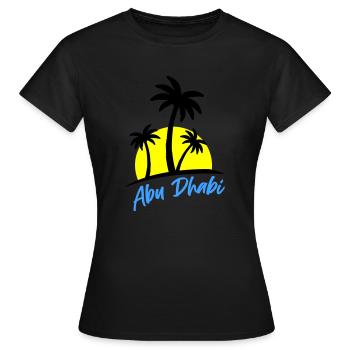 Abou Dhabi - T-shirt Femme - noir - Devant - AI Model Female 172 dark (172cm)