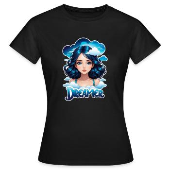 Dreamer - Dreamer - Dreamer - Dream - Reverie - Women's T-Shirt - black - Front - AI Model Female 172 dark (172cm)