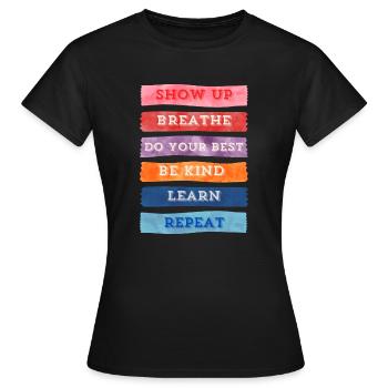 Mindful To Do List - Women's T-Shirt - black - Front - AI Model Female 172 dark (172cm)