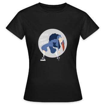 Né pour faire du drame - T-shirt Femme - noir - Devant - AI Model Female 172 dark (172cm)