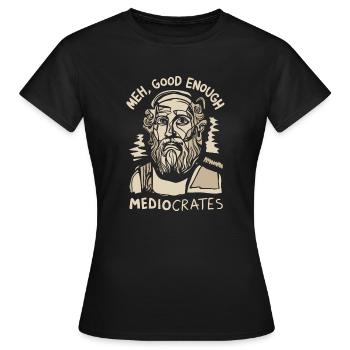 Quand le minimalisme rencontre la philosophie - T-shirt Femme - noir - Devant - AI Model Female 172 dark (172cm)