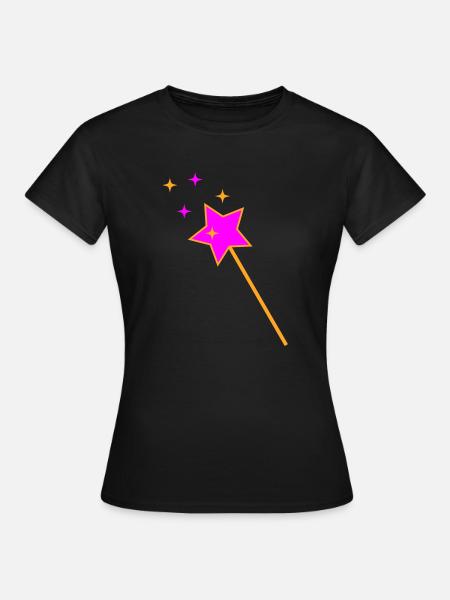 Zauberstab - Frauen T-Shirt - Schwarz