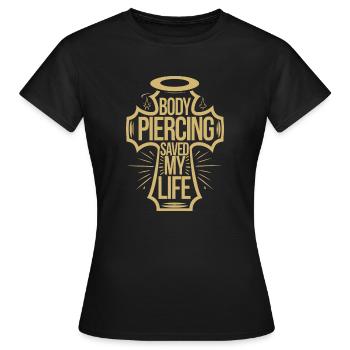 Symbolische Botschaft des Glaubens - Frauen T-Shirt - Schwarz - Vorne - AI Model Female 172 dark (172cm)