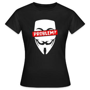 Problem Anonymous - Women's T-Shirt - black - Front - AI Model Female 172 dark (172cm)