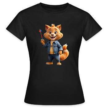 Animal mignon - T-shirt Femme - noir - Devant - AI Model Female 172 dark (172cm)