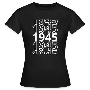 1945 1945 1945 - Women's T-Shirt - black - Front - AI Model Female 172 dark (172cm)