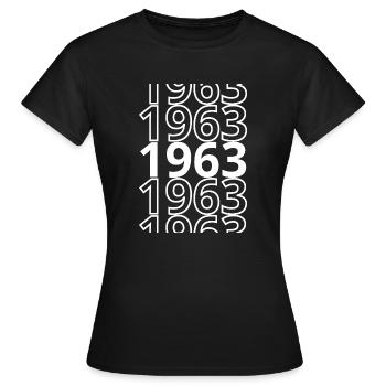 1963 1963 1963 - Women's T-Shirt - black - Front - AI Model Female 172 dark (172cm)