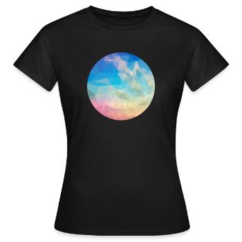abstract - Women's T-Shirt - black - Front - AI Model Female 172 dark (172cm)