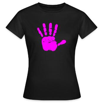 hand pink - T-shirt Femme - noir - Devant - AI Model Female 172 dark (172cm)
