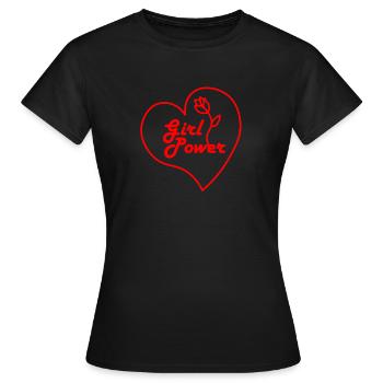 Girl Power - Women's T-Shirt - black - Front - AI Model Female 172 dark (172cm)