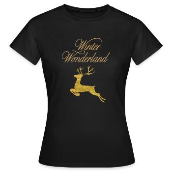 Pays des merveilles de l’hiver - T-shirt Femme - noir - Devant - AI Model Female 172 dark (172cm)