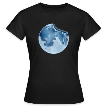 Lune brisée - T-shirt Femme - noir - Devant - AI Model Female 172 dark (172cm)