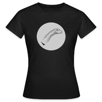 Dinosaure Dinosaure à long cou - T-shirt Femme - noir - Devant - AI Model Female 172 dark (172cm)