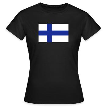 Finlande - T-shirt Femme - noir - Devant - AI Model Female 172 dark (172cm)