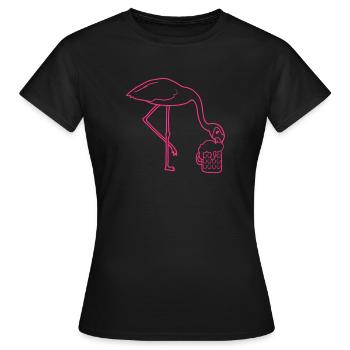thirst beer alcohol drink pitcher mass gl - Women's T-Shirt - black - Front - AI Model Female 172 dark (172cm)
