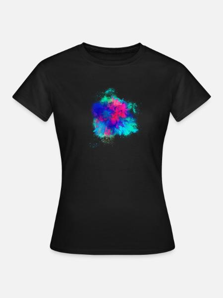 Explosion Feuerwerkskörper farbenfroh - Frauen T-Shirt - Schwarz