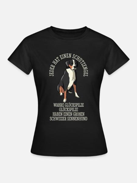 Schweizer Sennenhund Großer Schutzengel - Frauen T-Shirt - Schwarz