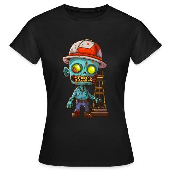 Halloween des travailleurs de la plate-forme pétrolière - T-shirt Femme - noir - Devant - AI Model Female 172 dark (172cm)
