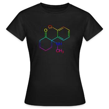 Ketamin Strukturformel - Frauen T-Shirt - Schwarz - Vorne - AI Model Female 172 dark (172cm)