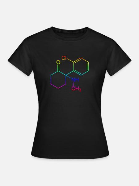 Ketamin Strukturformel - Frauen T-Shirt - Schwarz