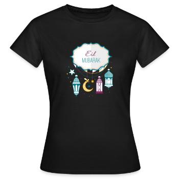 Eid Mubarak - Frauen T-Shirt - Schwarz - Vorne - AI Model Female 172 dark (172cm)