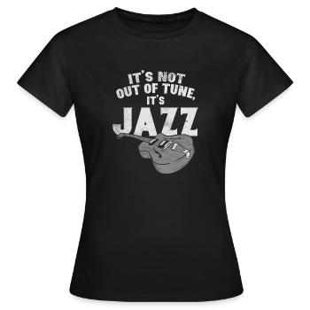 C’est du jazz - T-shirt Femme - noir - Devant - AI Model Female 172 dark (172cm)