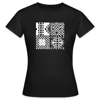 L’abstraction - T-shirt Femme - noir - Devant - AI Model Female 172 dark (172cm)