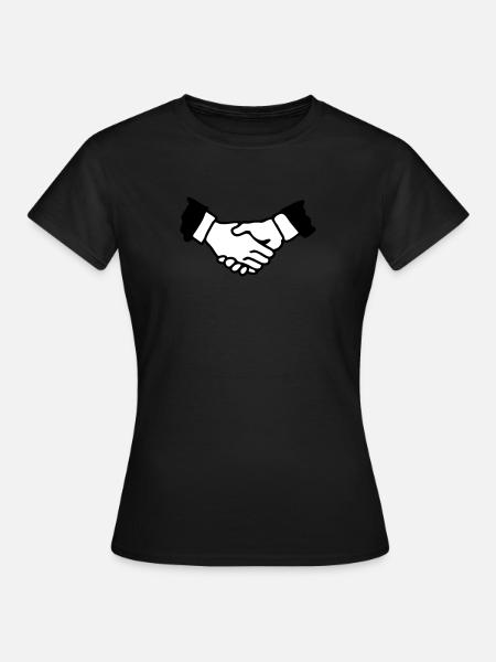 Poignée de main - T-shirt Femme - noir