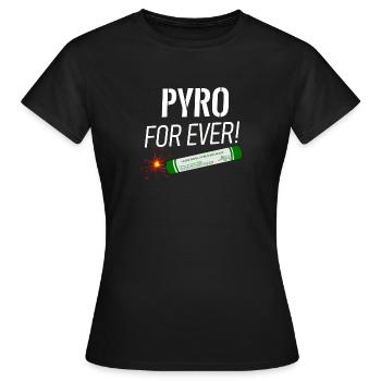 Pyro avant les feux d'artifice - T-shirt Femme - noir - Devant - AI Model Female 172 dark (172cm)