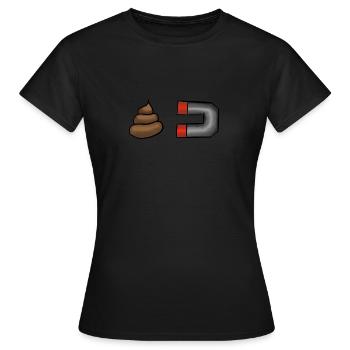 Aimant de merde aimant de merde police - T-shirt Femme - noir - Devant - AI Model Female 172 dark (172cm)
