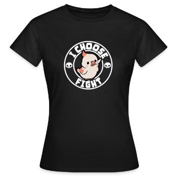 Je choisis le combat - T-shirt Femme - noir - Devant - AI Model Female 172 dark (172cm)