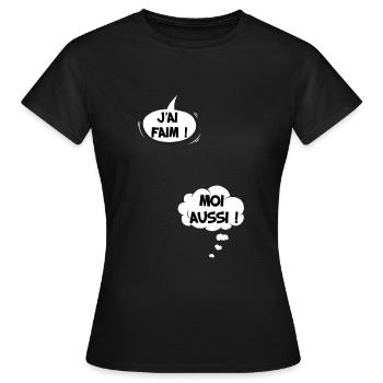 Future Maman Conversation Avec Bébé - T-shirt Femme - noir - Devant - AI Model Female 172 dark (172cm)