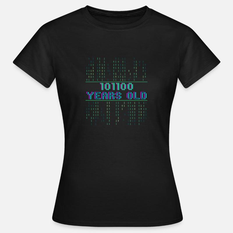44. Geburtstag 44 Jahre alt Binärcode Coder - Frauen T-Shirt - Schwarz