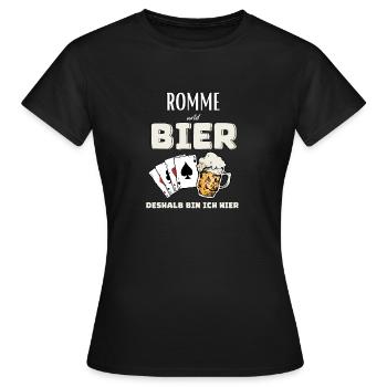 Rummy and beer - Women's T-Shirt - black - Front - AI Model Female 172 dark (172cm)