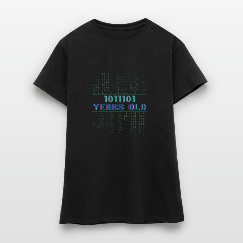 93e anniversaire Codeur de code binaire de 93 ans T-shirt Femme