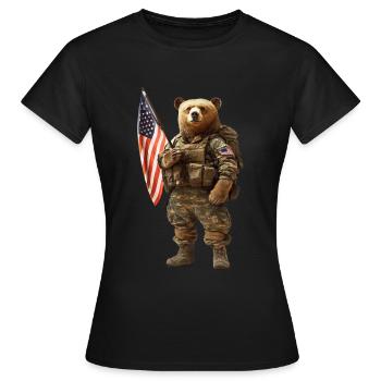 Tragen - Frauen T-Shirt - Schwarz - Vorne - AI Model Female 172 dark (172cm)