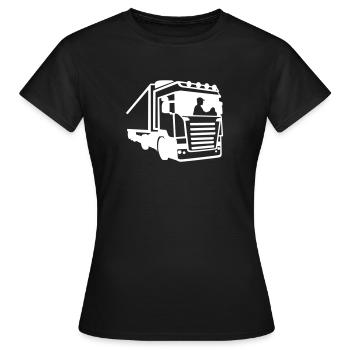 Trucker - T-shirt Femme - noir - Devant - AI Model Female 172 dark (172cm)