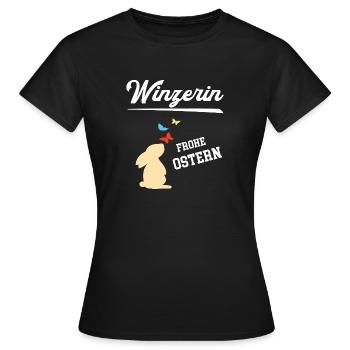 Winzerin Ostern Geschenk Winzerei Weinbäuerin Wein - Frauen T-Shirt - Schwarz - Vorne - AI Model Female 172 dark (172cm)