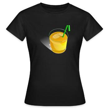 Orange Juice Saft - Women's T-Shirt - black - Front - AI Model Female 172 dark (172cm)